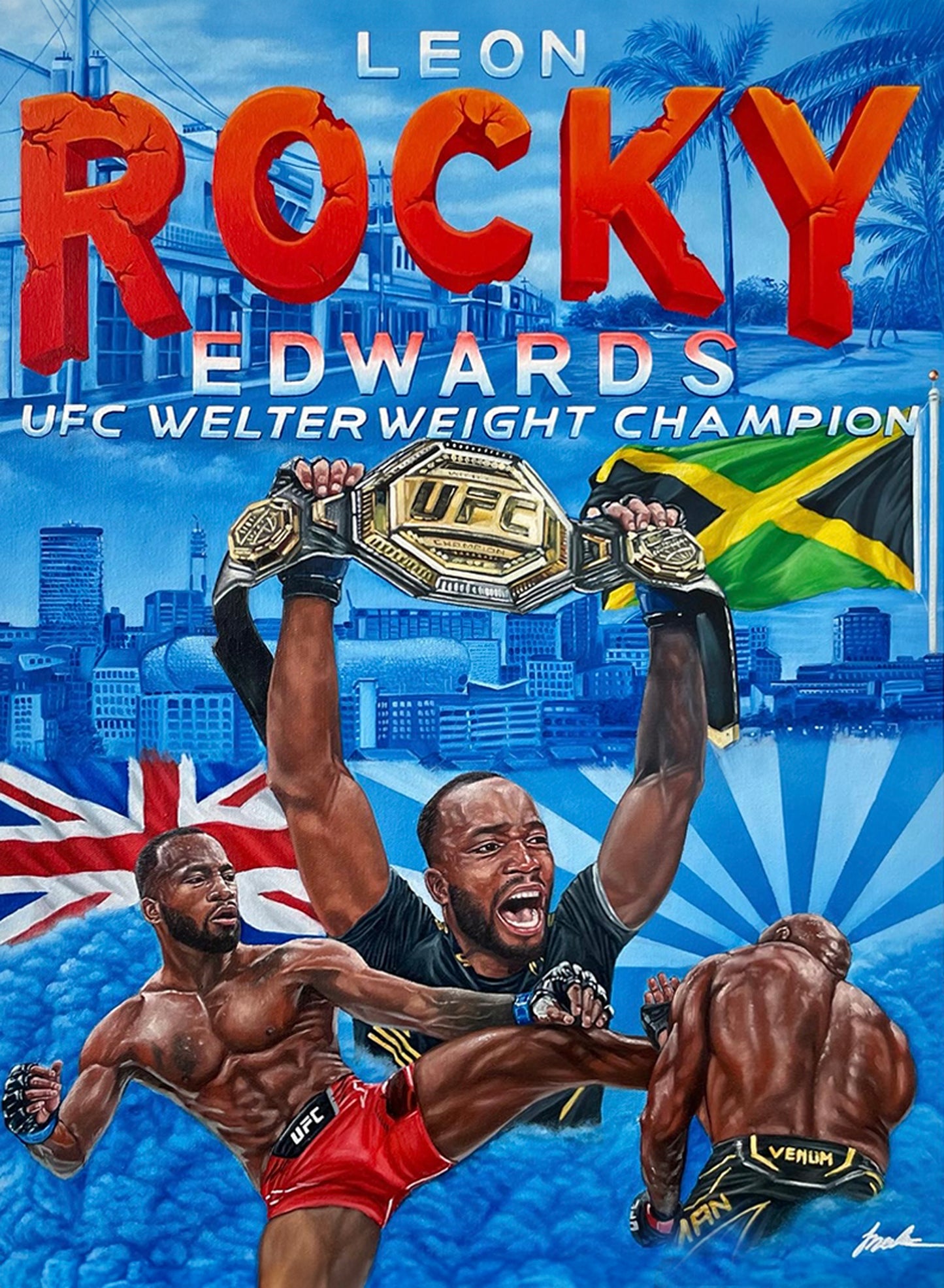 ‘Leon Rocky Edwards’ Print